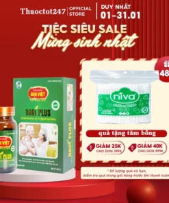 Tảo xoắn DAVI PLUS Đại Việt - Giúp ăn ngon, ngủ sâu giấc hơn ở người cao tuổi (200viên)