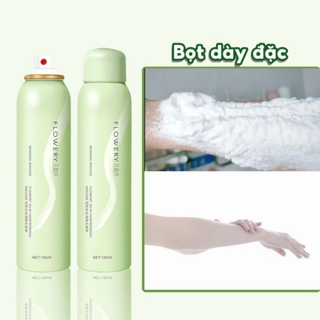 Kem tẩy lông Flowery Chính Hãng Xịt tẩy lông sạch bất chấp mọi loại lông nhanh gọn trong 10 phút 26 taylong5
