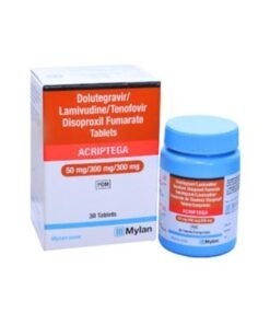 Alternative view of Acriptega 50mg/300mg/300mg điều trị nhiễm virus HIV chai 30 viên