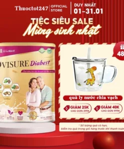Sữa hạt tiểu đường Ovisure Diabest lon 650g chính hãng date mới