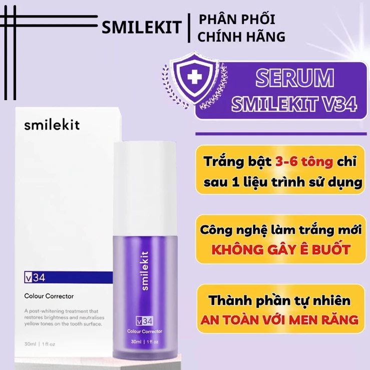 Serum làm trắng răng SmileKit V34, tinh chất làm trắng răng smilekit v34 - 30ml 28 trang1 1