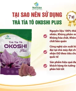 Alternative view of Trà Tía Tô OKASHI Nhật Bản ( Hỗ trợ bệnh Gút, Giảm chỉ số acid uric, Giảm đau xương khớp) - Bịch 60 túi lọc