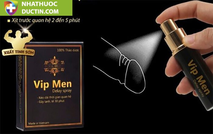 Chai xịt hỗ trợ cải thiện sinh lý nam Vip Men Delay Spray hộp 1 chai 10ml 8 vipmen3