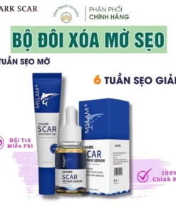 [Combo bộ 2sp] Kem và Serum Xoá Mờ Sẹo Shark Scar làm mờ sẹo Lồi, Sẹo Lõm, Sẹo Rỗ, Sẹo Thâm Lâu Năm