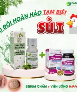 Alternative view of [COMBO] Tinh Chất Thảo Mộc Xử Lý Sùi Mào Gà, Hạt Ngọc An Nhiên Mộc và Viên uống Tăng Cường Hệ Miễn Dịch THYMOKARON