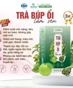 Alternative view of Trà búp ổi tâm sen TRATOSA 5 vị giúp giảm cân, tiêu mỡ nhanh, đẹp da, ngăn ngừa lão hóa an toàn thiên nhiên