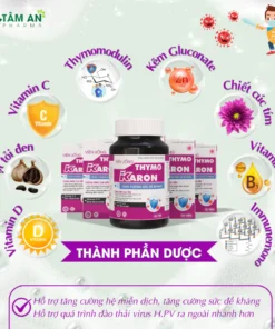 Alternative view of [COMBO 2 HỘP] Viên Uống THYMOKARON Lọ 30 Viên - Hỗ Trợ Tăng Miễn Dịch - Hỗ Trợ Đào Thải H.P.V - Thoát Khỏi Sùi Mào Gà