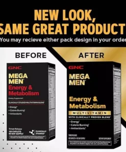 GNC Mega Men Energy And Metabolism Viên uống giúp tăng năng lượng và trao đổi chất cho nam giới 180v 9 cnd2
