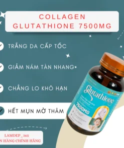 Alternative view of Viên uống trắng da Colagen-Glutathione 7500 giảm nám mờ tàn nhang hiệu quả tức thì hộp 30 viên
