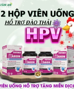 [COMBO 2 HỘP] Viên Uống THYMOKARON Lọ 30 Viên - Hỗ Trợ Tăng Miễn Dịch - Hỗ Trợ Đào Thải H.P.V - Thoát Khỏi Sùi Mào Gà