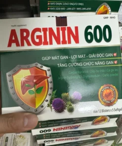 Viên uống Giải độc gan ARGININ 600 CÀ GAI LEO TỎI ĐEN - Hỗ trợ mát gan ,hạ men gan