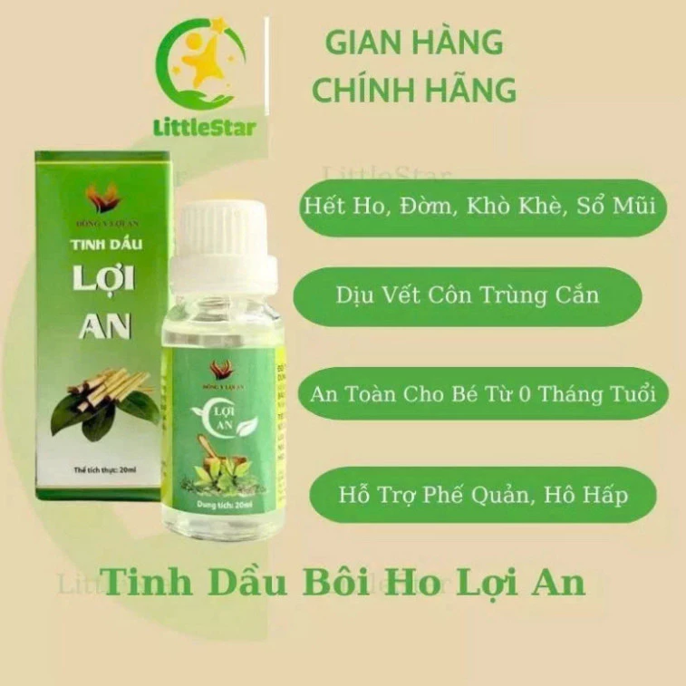 Tinh dầu Lợi An bôi ho - Giảm long đờm khò khè,sổ mũi cho trẻ 19 loan2