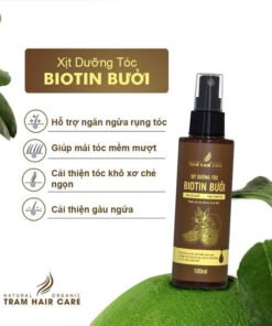 Xịt mọc tóc Biotin Bưởi Tram Hair Care hỗ trợ mọc tóc con, cải thiện rụng tóc
