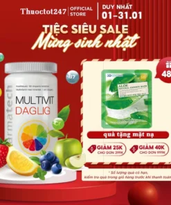 Viên uống bổ sung vitamin và khoáng chất MULTIVIT DAGLIG 180 viên