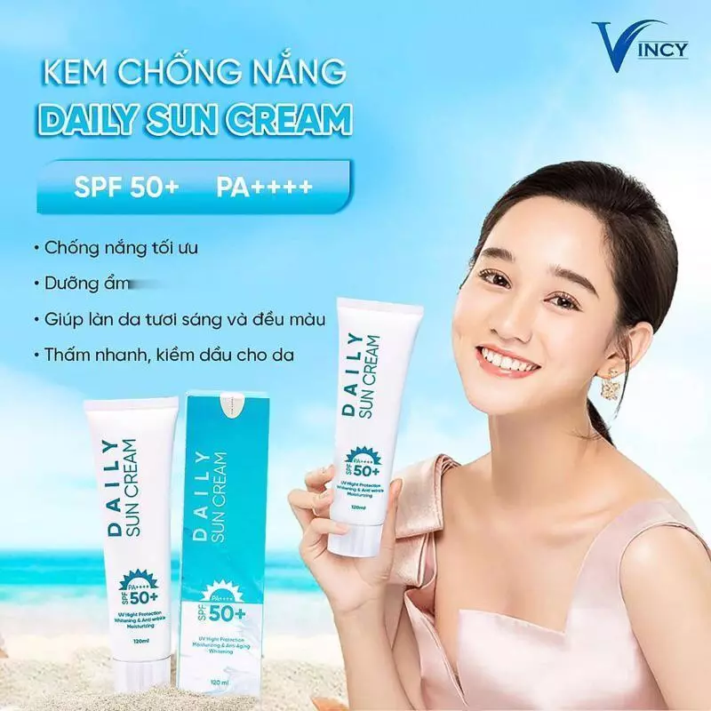 Kem Chống Nắng DAILY SUN CREAM 120ml Quyên Lara, SPF 50++, Thẩm Thấu Nhanh, Không Bết Dính 14 nang1