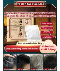 Trà đen tóc Hắc Mộc - Trà Hắc Mộc Tân Cương làm đen tóc tự nhiên, chống lão hóa kích thích mọc tóc giảm rụng bịch 30 gói