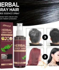 Xịt nấm linh chi đen tóc HERBAL, Tinh chất Herbal Không còn tóc bạc, Tóc mọc tự nhiên, Đen dày óng ánh