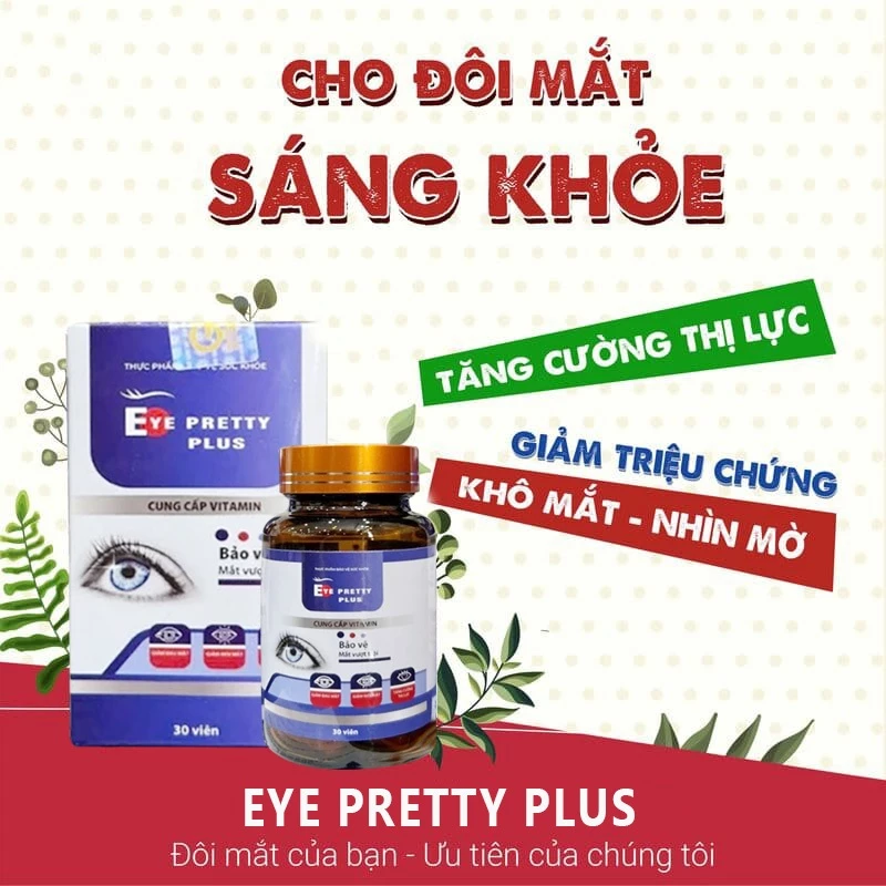 Viên uống Bổ Mắt Eye Pretty Plus Tăng Cường Thị Lực Sáng Mắt Giúp Mắt Khỏe Phòng Cận Thị Loạn Thị 18 bomat2