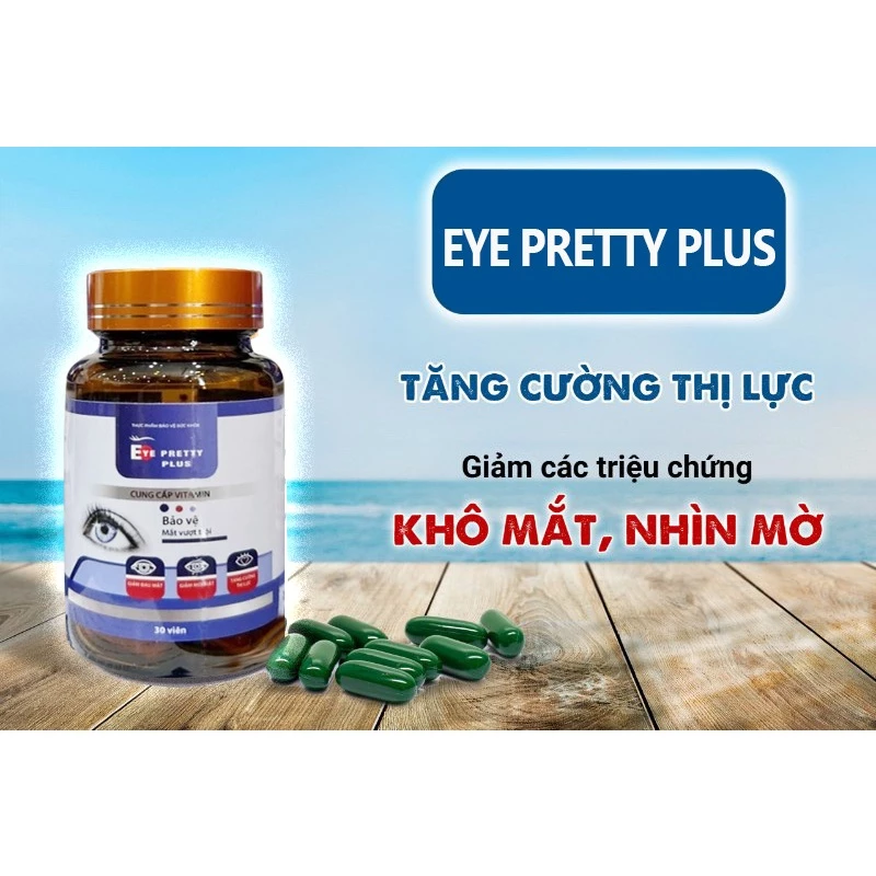 Viên uống Bổ Mắt Eye Pretty Plus Tăng Cường Thị Lực Sáng Mắt Giúp Mắt Khỏe Phòng Cận Thị Loạn Thị 14 bomat6