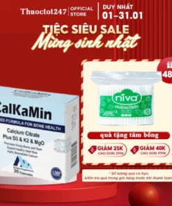 Alternative view of (CHÍNH HÃNG) Canxi Hữu Cơ CalKaMin Bổ Sung Canxi, Magie, D3, K2 - Mk7 Cho Bà Bầu, Giúp Xương Chắc Khỏe - Hộp 30 Viên
