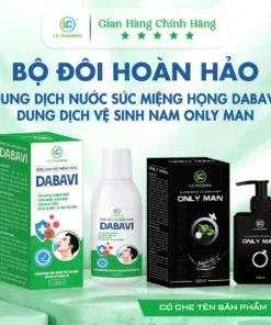 COMBO Nước Súc Miệng Họng DABAVI, Dung Dịch Vệ Sinh Nam Giới ONLY MAN Hỗ Trợ Làm Sạch, Khử Khuẩn, Khử Mùi Hôi