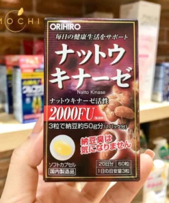 Viên Uống Chống Đột Quỵ, Tai Biến Natto Kinase 2000FU Orihiro Hộp 60 Viên Nhật Bản