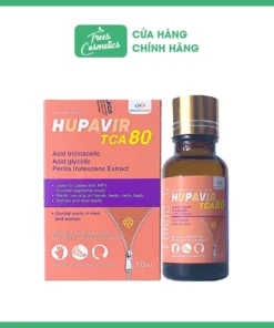 Dung dịch HUPAVIR TCA 80%, 50% chấm mụn sùi HPV, mụn cơm, mụn 10ml