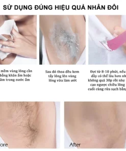 Kem Tẩy Lông Removal Cream Chính Hãng Tẩy Lông Không Đau Rát Toàn Thân Vùng Kín An Toàn Da Nhạy Cảm 15 kemtaylong5