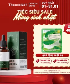 serum khổ qua, bột khổ qua mướp đắng Lim giảm mụn mờ thâm nám hiệu quả