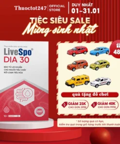LiveSpo DIA 30 - Giảm Triệu Chứng Tiêu Chảy Cấp (10 ống x 5ml)