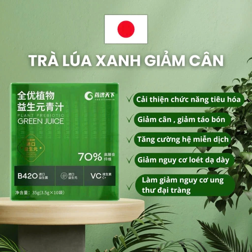 Trà Giảm Cân Lúa Xanh Nhật Bản Dr.Sumi - Thải độc giảm cân - Điều hòa giấc ngủ - hộp 10 gói 26