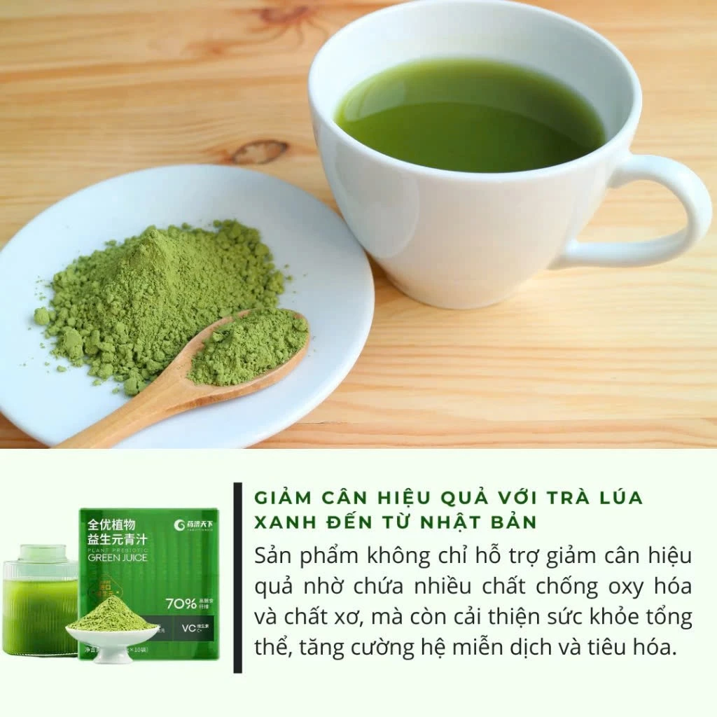 Trà Giảm Cân Lúa Xanh Nhật Bản Dr.Sumi - Thải độc giảm cân - Điều hòa giấc ngủ - hộp 10 gói 24