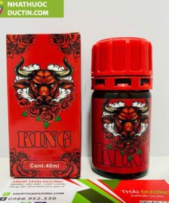 Popper King Đầu Trâu Đỏ 40ml – Chính Hãng Mỹ, Kích Thích Cực Mạnh Cho Top & Bot