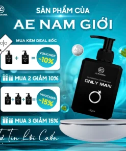Dung dịch vệ sinh nam giới ONLY MAN hương thơm tự nhiên, Cải thiện hạt ngọc cho phái mạnh (150ml) 10 vesinh2