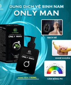 Dung dịch vệ sinh nam giới ONLY MAN hương thơm tự nhiên, Cải thiện hạt ngọc cho phái mạnh (150ml) 11 vesinh4