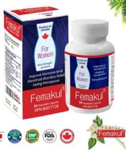 Alternative view of Femakul [CANADA] điều hòa nội tiết tố, đau đầu, bốc hỏa tiền mãn kinh, mãn kinh Hộp 30 viên