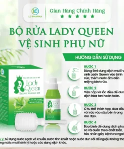 Muối vệ sinh phụ nữ LADY QUEEN 100ml Kèm 1 bình rửa, Giúp làm sạch nhẹ nhàng, đấy lùi tình trạng ngứa ngáy khó chịu 12 muoi2