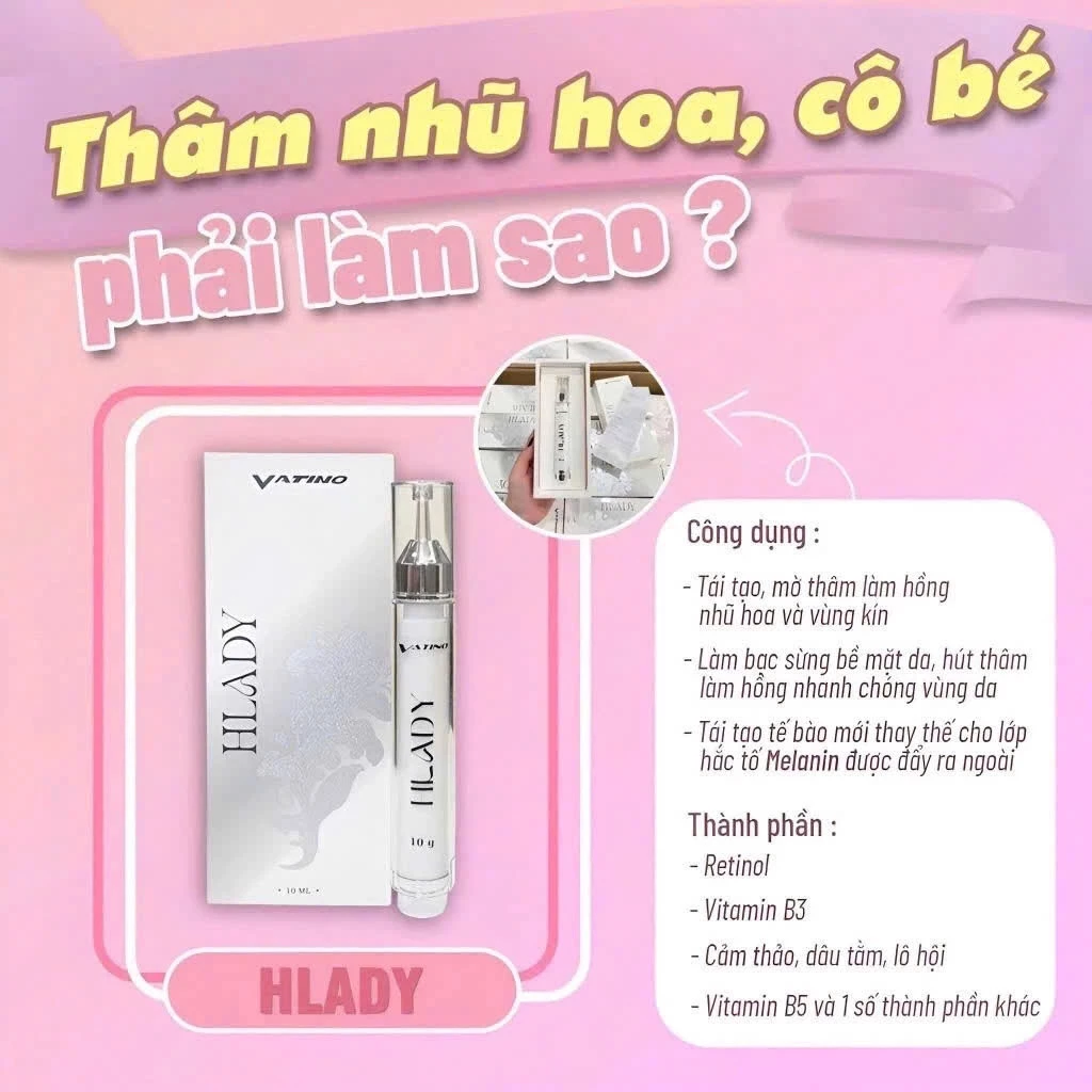 Kem hỗ trợ làm hồng nhũ hoa, hồng vùng kín Hlady cải thiện sắc tố, hỗ trợ giúp nhũ hoa, vùng kí hồng hào, quyến rũ 4 Kem hỗ trợ làm hồng nhũ hoa, hồng vùng kín Hlady cải thiện sắc tố, hỗ trợ giúp nhũ hoa, vùng kí hồng hào, quyến rũ - Ảnh 4