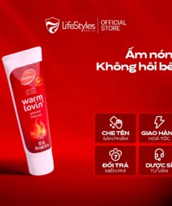 Alternative view of Gel bôi trơn LifeStyles Warm Lovin' tăng cảm giác ấm nóng không chứa Paraben 50ml