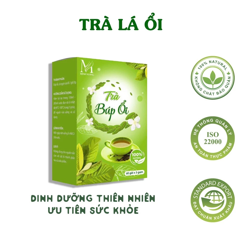 Trà Búp Ổi Túi lọc tan mỡ giảm cân hỗ trợ kiểm soát cân nặng an toàn ổn định đường huyết hộp 60 túi 1 Trà Búp Ổi Túi lọc tan mỡ giảm cân hỗ trợ kiểm soát cân nặng an toàn ổn định đường huyết hộp 60 túi