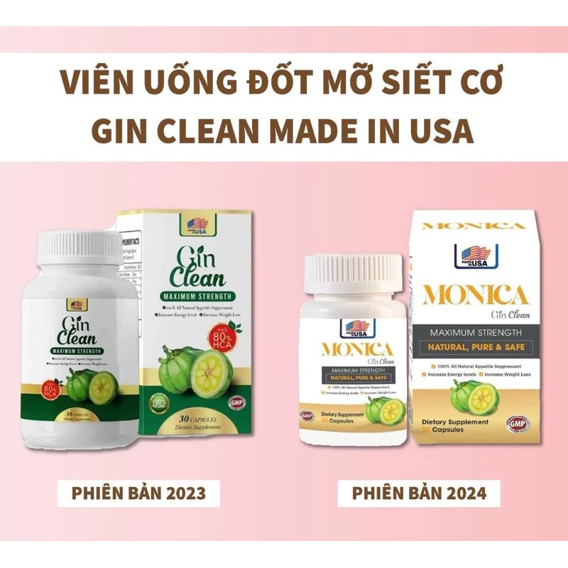 Giảm cân đốt mỡ siết cơ tan mỡ cấp tốc Gin Clean Mỹ chính hãng 28 dotmo1 1