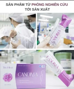 Dung Dịch Vệ Sinh Phụ Nữ CANDIMA Thehigh Dạng gel ho trợ Làm Sạch Khử Mùi , Dịu Ngứa Hộp 8 gói 12 gel3