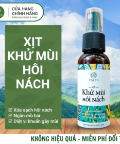 Xịt nách thảo dược Calen giúp khử mùi hôi nách, giảm tiết mồ hôi suốt 24 tiếng vận động chai xịt 50ml