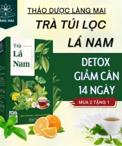 Trà Lá nam LÀNG MAI 6 Vị Thảo Dược Thanh Lọc Cơ Thể Giảm Cân Hỗ Trợ Tiêu Hóa An Thần Ngủ Ngon Hộp 30 Túi Lọc