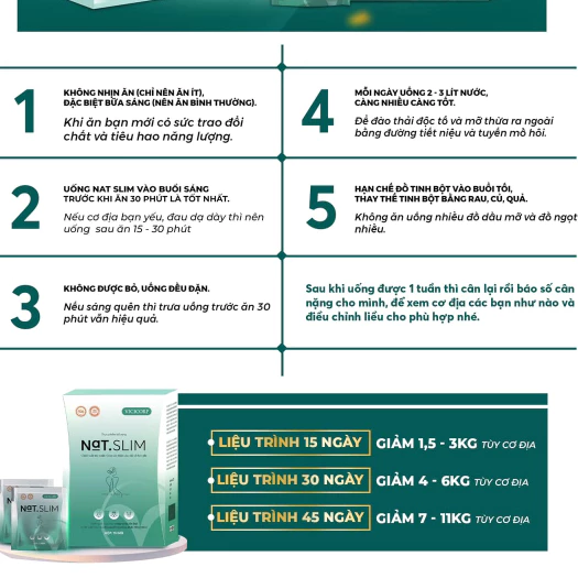 Giảm cân Nat Slim chính hãng Vicicorp (Natslim & Nat.slim x3) 20 natnim10