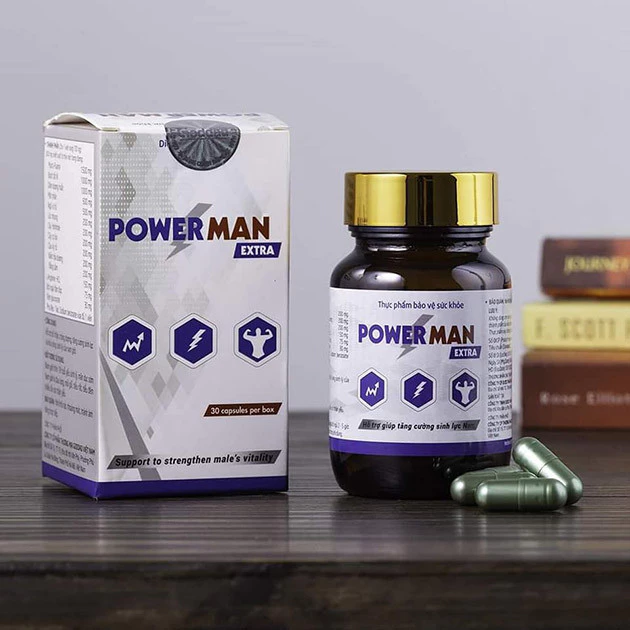 Tăng cường sinh lý nam, PowerMan Extra thảo dược, bổ thận, tráng dương, chống xuất tinh sớm, mạnh gân cốt 11 power1