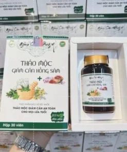 Thảo Mộc Giảm Cân Hồng Sâm Saffon Nhuệ hoa nghệ tây - Hộp 30 viên