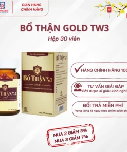 Bổ Thận TW3 Gold - Hỗ trợ bổ thận, cố tinh, tăng cường chức năn sinh lý nam - Hộp 30 viên - Dược phẩm Trung Ương 3