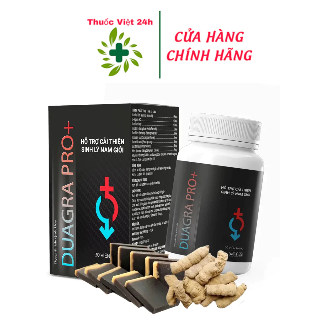 Duagra Pro+ - Hỗ Trợ Tăng Cường Sinh Lý Nam Giới - Hộp 30 Viên 1 Duagra Pro+ - Hỗ Trợ Tăng Cường Sinh Lý Nam Giới - Hộp 30 Viên
