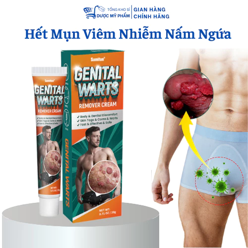 Kem bôi nam khoa Sumifun giúp giảm ngứa vùng kín làm sạch mụn cóc sùi mào gà 20g 1 Kem bôi nam khoa Sumifun giúp giảm ngứa vùng kín làm sạch mụn cóc sùi mào gà 20g